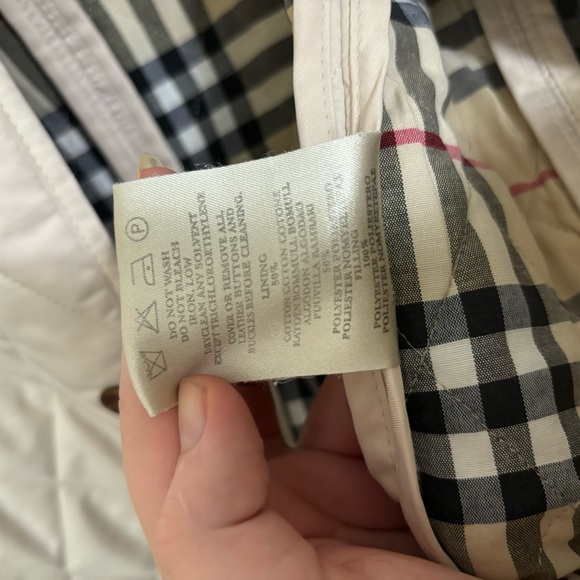 Burberry Barn Jacket/Coat Off White With Novacheck Lining/Cuffs Size S - Picture 12 of 16